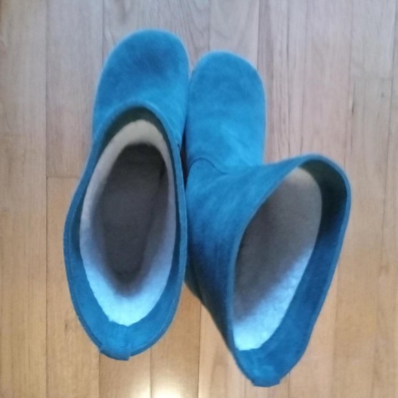 Swedish Hasbeen Teddy Boot NWT size 38 Dark Green Suede - Picture 4 of 7